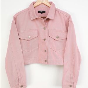 Lulu’s Pink Cropped Jacket